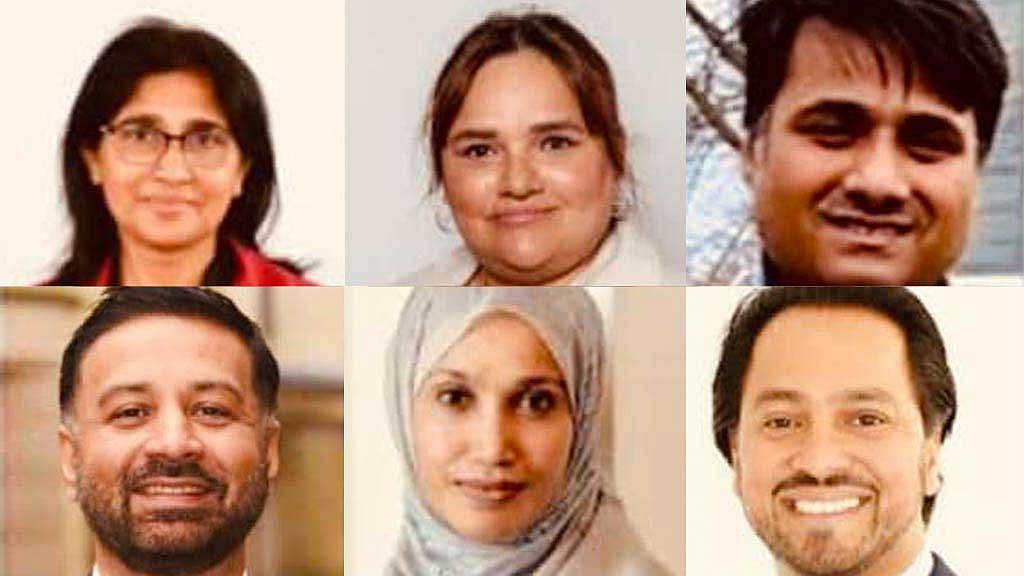 Clockwise from top left: Rumi Chowdhury, Rufia Ashraf, Sayeed Syduzzaman, Ajmal Masroor, Rabina Khan and Naz Anis-Miah
