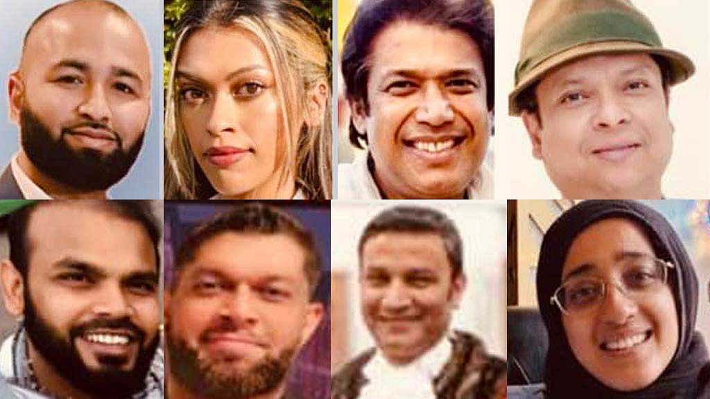 Clockwise from top left: Nizam Ali, Halima Khan, Abul Azad, Faisal Kabir, Momtaz Khanom, Habib Rahman, Mohhamed Bilal, Samsuzzaman Syed