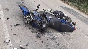 ট্রাকের পেছনে বাইকের ধাক্কা, স্বামী নিহত, স্ত্রী আহত