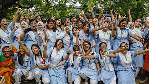 SSC result celebrations at Viqarunnisa