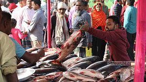 জমজমাট শত বছরের উথলী নবান্ন মাছের মেলা