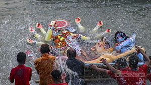 Farewell to Goddess Durga