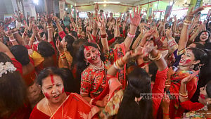 'Sindur Khela’ on Durga Puja's Dashami