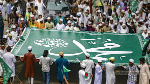 A procession for Eid-e-Milad-Un-Nabi