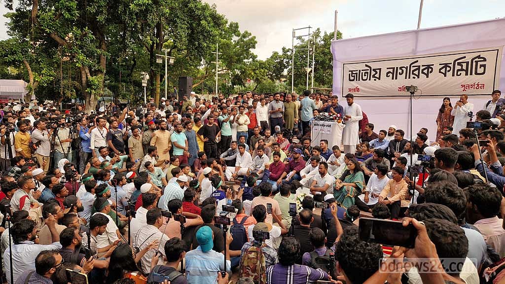 অভ্যুত্থানের পক্ষের প্রতিনিধিদের নিয়ে ২০২৪ সালের ৮ সেপ্টেম্বর আত্মপ্রকাশ করে জাতীয় নাগরিক কমিটি; বৈষম্যবিরোধী ছাত্র আন্দোলনের অনেকেই সেখানে স্থান পান। 
