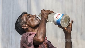 Yearning for relief in sweltering heat