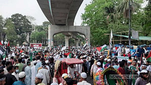 মার্চ ফর গাজা: জমায়েত বড় হচ্ছে সোহরাওয়ার্দীতে, তৎপর পুলিশ