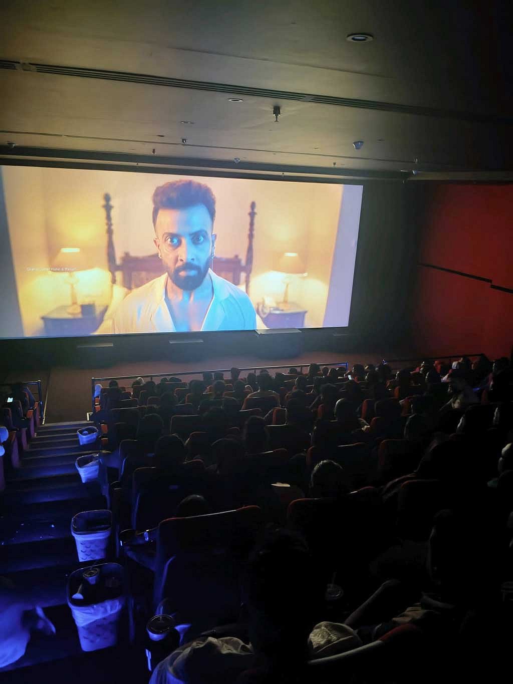 Viewers watch Shakib’s 'Borbaad' in the theatre. Photo: Collected.