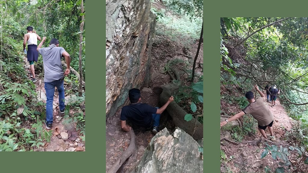 দুর্গম পাহাড়ি পথ, ছবি: লেখক