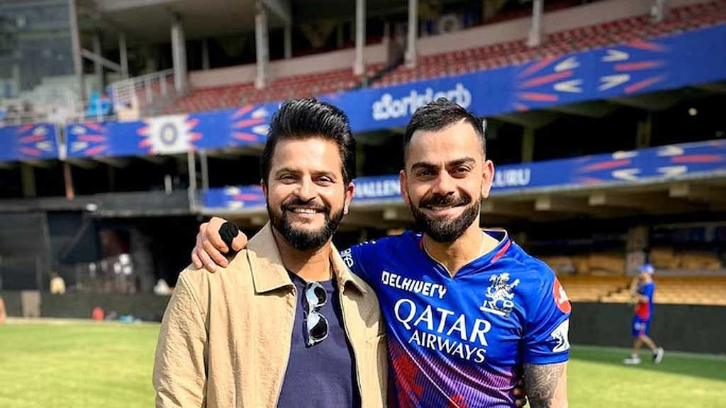 ভিরাট কোহলির সঙ্গে সুরেশ রায়না। ছবি: রায়নার এক্স পাতা 