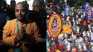 6 held over calls to free Chinmoy at Ctg Janmashtami rally