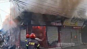 Fire guts 7 shops in Narsingdi