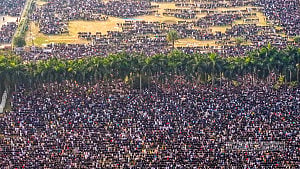 A bird's-eye view of Khaleda Zia's funeral
