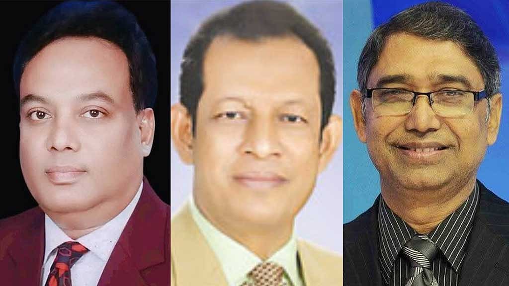 (বাম থেকে ফকির মাহবুব আনাম স্বপন, মোহাম্মদ আলী, আহমেদ আজাদ খান)
