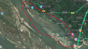 চরের কবলে নদীর ধারা, হুমকিতে পদ্মা-যশলদিয়া পানি শোধনাগার
