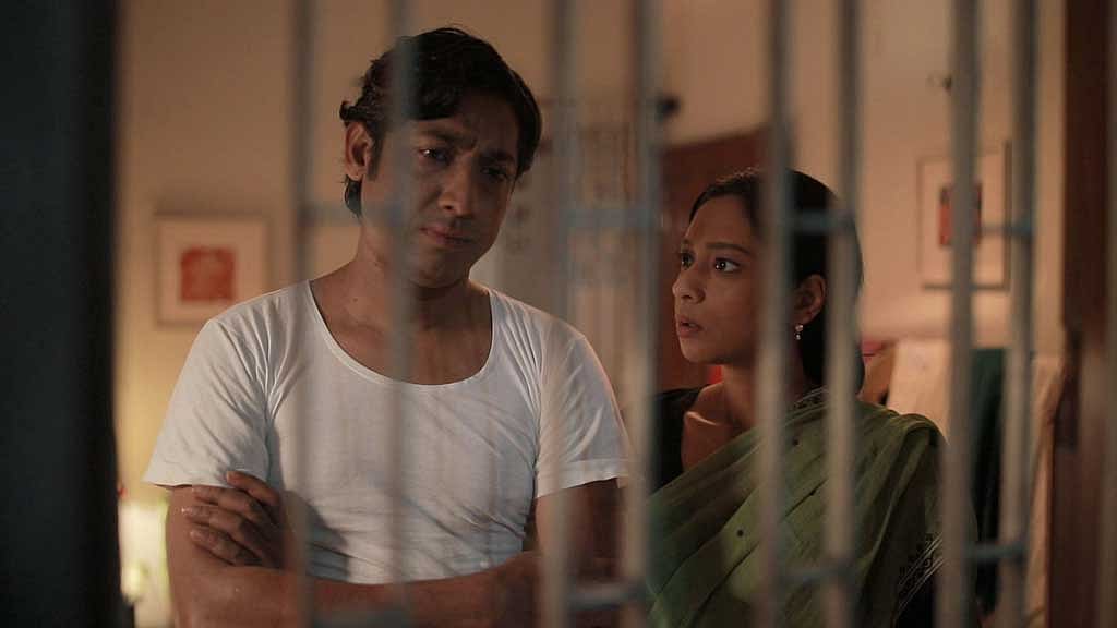‘বর্ণমালার মিছিল' নাটকের দৃশ্য, ছবি: মাছরাঙা টেলিভিশনের সৌজন্যে।            