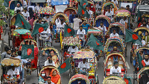 Rickshaw rally commemorating the July Uprising