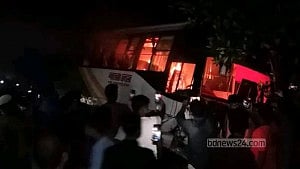 6 die as bus hits three-wheeler in Mymensingh