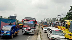 Eid journey: Tailback on Dhaka-Tangail Highway causes suffering