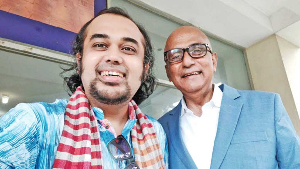 জয় শাহরিয়ার ও শহীদ মাহমুদ জঙ্গী। ছবি: জয়ের সৌজন্যে। 