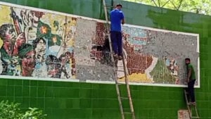 Covered 'Liberation War mural’ demolished in Lalmonirhat