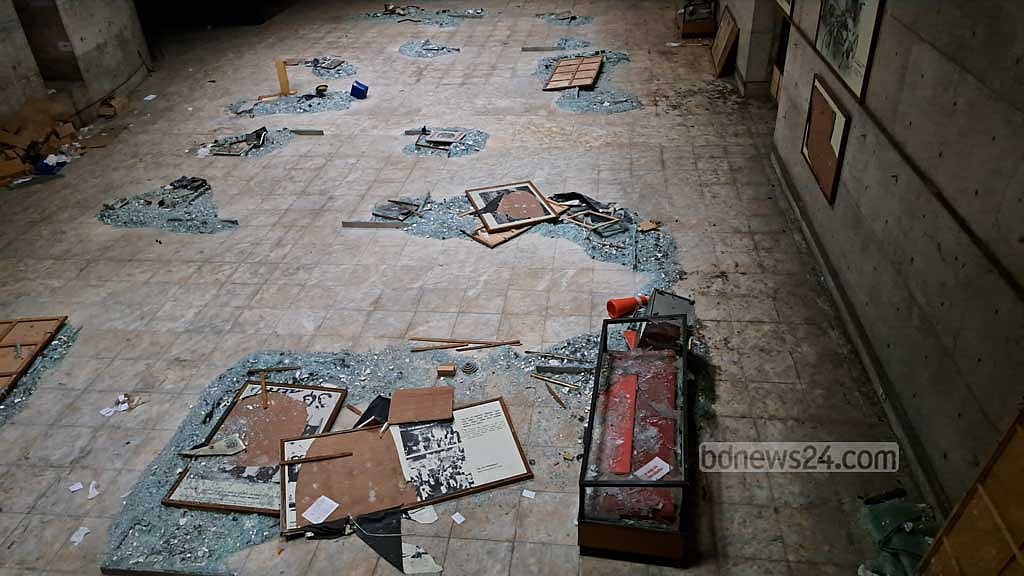 This is the current state of the main exhibition hall at the Liberation War Museum.