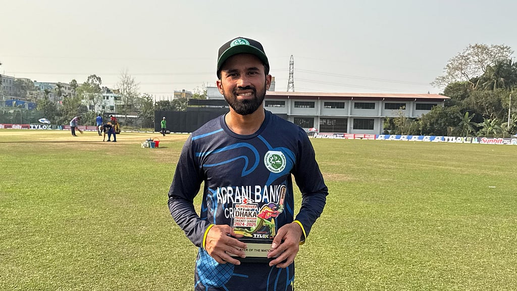 দীর্ঘ সেঞ্চুরিখরা কাটিয়ে ম্যাচ সেরা সাদমান ইসলাম। ছবিঃ রিমার্ক হার্লান স্পোর্টস