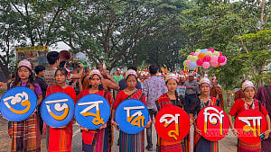 Mongol Shobhajatra on Buddha Purnima