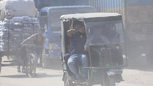 Dust pollution on Beribadh Road