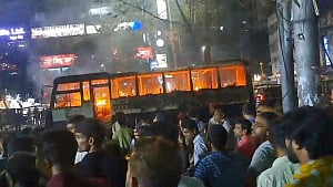 Dhaka in alarm as buses burn, bombs detonate