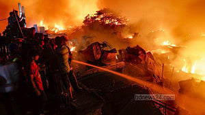 Korail slum in flames