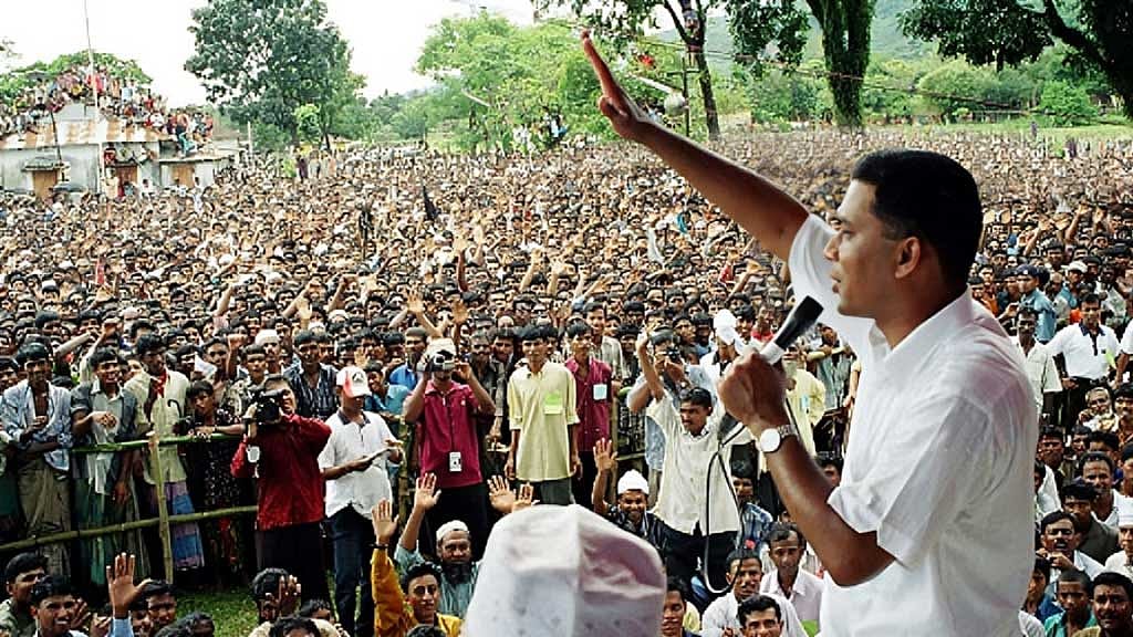 জনসভায় তারেক রহমান। ফাইল ছবি