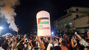 Ramu’s sky alights with calls for Palestinian freedom