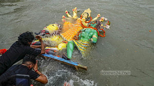 Farewell to Goddess Durga
