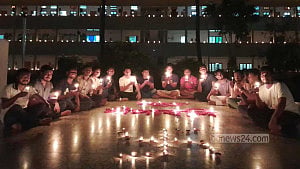 সহস্র প্রদীপে আলোকিত রাবি, শ্যামা পূজায় ‘শুভশক্তির আরাধনা’