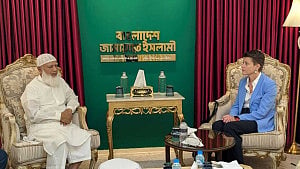 Jamaat chief meets UN official Gwyn Lewis