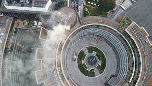 Fire breaks out at former BBC headquarters in west London