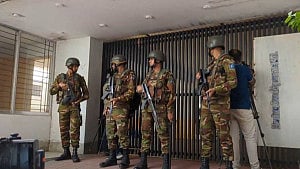 Joint forces raid home of Haji Salim