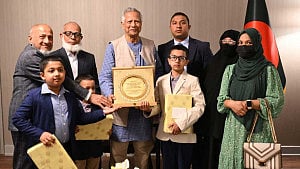 Yunus meets family of slain Bangladeshi NYPD policeman