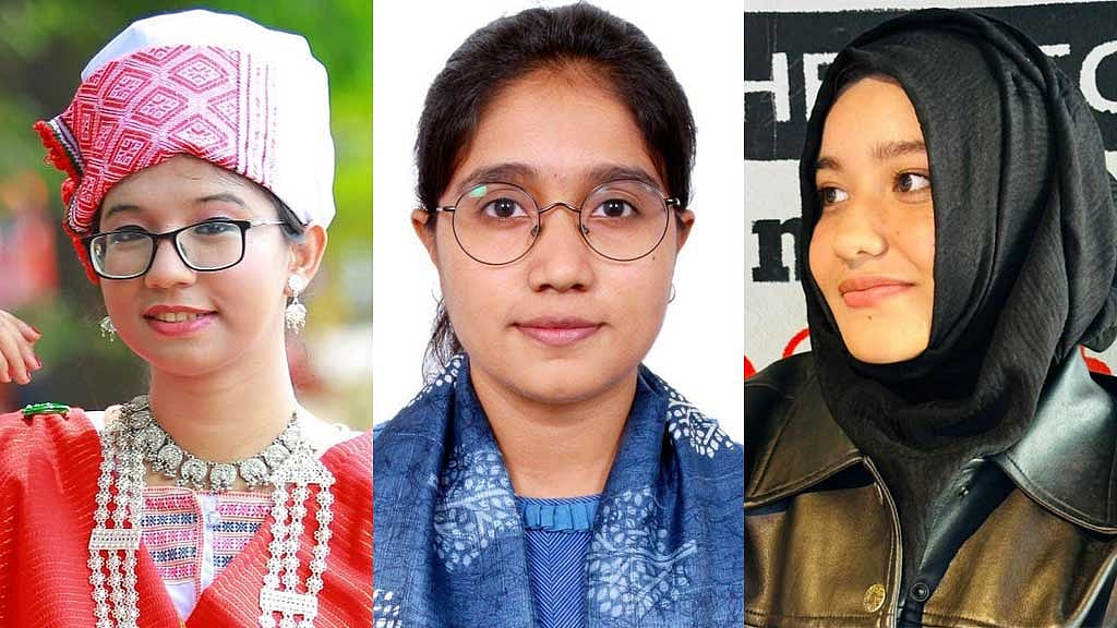 রুপাইয়া শ্রেষ্ঠা তঞ্চঙ্গা, সানজিদা আহমেদ তন্বি ও উম্মে উসওয়াতুন রাফিয়া।