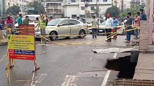 Rain triggers waterlogging, road collapse in Ctg