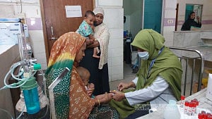 Infant with measles symptoms dies in Mymensingh