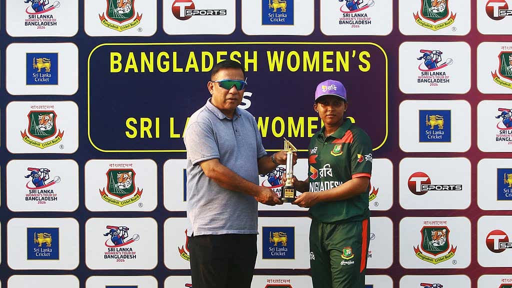  দারুণ ইনিংস খেলে ম্যাচ সেরা শারমিন আক্তার সুপ্তা। ছবি: বিসিবি