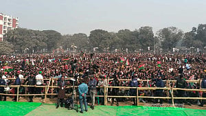 Tarique at Thakurgaon for election rally