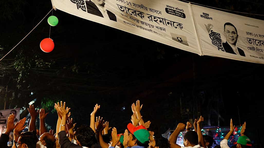 বিএনপি শিবিরে জয়োল্লাস। রয়টার্স