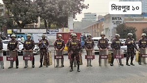 রাজধানীর মিরপুরে বিজিবি মোতায়েন