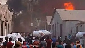 Fire at Gazipur jhut warehouse