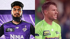 ফের উইকেটশূন্য রিশাদ, সেঞ্চুরিতে কোহলি-রুশোর সঙ্গী ওয়ার্নার