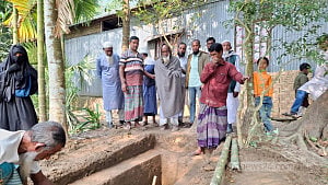 শেরপুরে সংঘর্ষে জামায়াত নেতা নিহত: ছেলের কবর খোঁড়া দেখে নির্বাক বৃদ্ধ বাবা