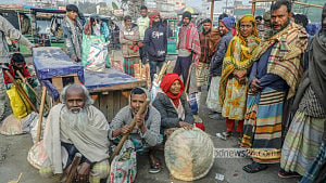 Haggling at ‘day labour market’ in Hemayetpur